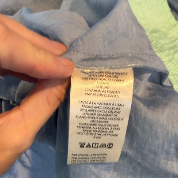 Stylish Blue and Green Women's Top - Picture 6 of 7